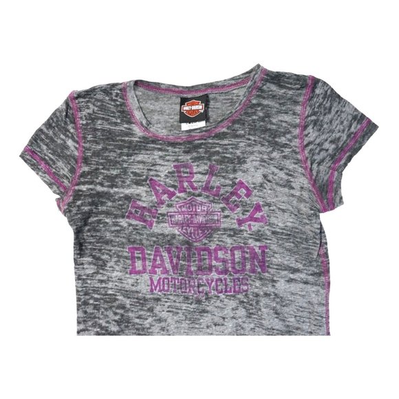 Harley-Davidson Ladies Medium Gray Short Sleeve Jim's Motorcycle St Petersburg - Picture 5 of 5